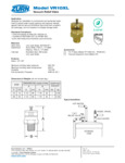 Zurn TP-VR10XL Specsheet Zurn TP-VR10XL Specsheet