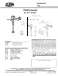 Zurn Z6003 Series Specsheet Zurn Z6003 Series Specsheet