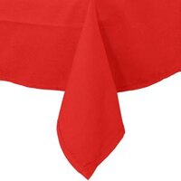 Intedge 45" x 120" Rectangular Red Hemmed 65/35 Poly/Cotton Blend Cloth Table Cover
