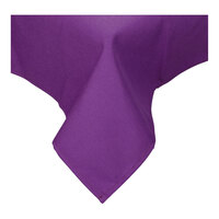 Intedge 54" x 81" Rectangular Purple Hemmed 65/35 Poly/Cotton Blend Cloth Table Cover