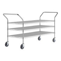 Regency 24" x 70" Three Shelf Chrome Heavy Duty Utility Cart