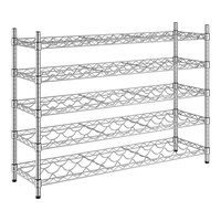 Regency 14" x 48" NSF 5-Shelf 55-Bottle Wire Wine Rack with 34" Posts