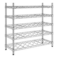 Regency 14" x 36" NSF 5-Shelf 40-Bottle Wire Wine Rack with 34" Posts