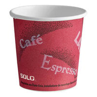 Solo 4 oz. Bistro Single-Sided Poly Paper Hot Cup - 1,000/Case
