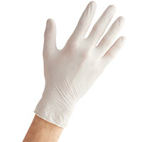 Noble Powder-Free Disposable Latex 4.5 Mil Thick Gloves for Foodservice - Small - 100/Box