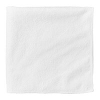 Carlisle 3633402 16" x 16" White Terry Microfiber Cleaning Cloth - 12/Case