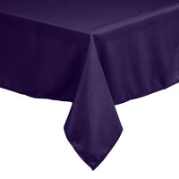 Intedge 54" x 120" Rectangular Purple 100% Polyester Hemmed Cloth Table Cover