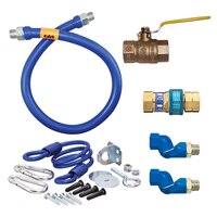 Dormont 16125KIT2S36 Deluxe SnapFast® 36" Gas Connector Kit with Two Swivels and Restraining Cable - 1 1/4" Diameter