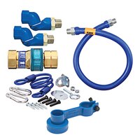 Dormont 1675BPQ2SR48 SnapFast® 48" Gas Connector Kit with Two Swivels and Restraining Cable - 3/4" Diameter