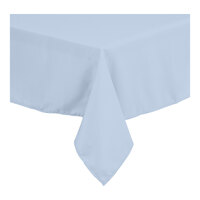Intedge 54" x 110" Rectangular Light Blue 100% Polyester Hemmed Cloth Table Cover