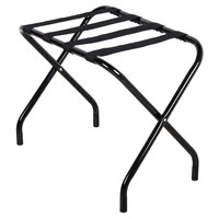 CSL 155BL-BL-1 Flat Top Series Black Metal Luggage Rack