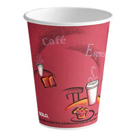 Solo 12 oz. Bistro Single-Sided Poly Paper Hot Cup - 1,000/Case