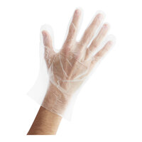 Choice Disposable 1 Mil Thick Poly Gloves - Medium for Food Service - 500/Box