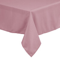 Intedge 64" x 110" Rectangular Pink 100% Polyester Hemmed Cloth Table Cover