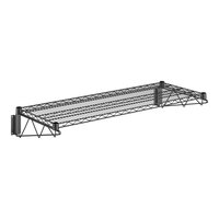 Regency 18" x 48" NSF Black Epoxy Wire Wall-Mount Shelf