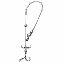 T&S B-0113-J EasyInstall Deck Mounted Pre-Rinse Faucet with Single Base, 1.07 GPM Spray Valve, Eterna Cartridges, and Lever Handles