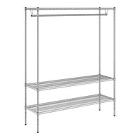 Regency 18" x 60" x 74" NSF Chrome Garment Rack
