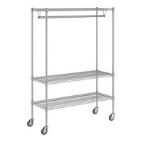 Regency 18" x 48" x 70" NSF Chrome Mobile Garment Rack