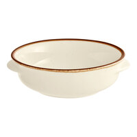 Acopa Keystone 13 oz. Vanilla Bean Porcelain Onion Soup Crock - 6/Case