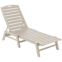 POLYWOOD NAC2280SA Sand Nautical Folding Adjustable Chaise