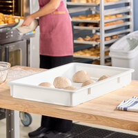 Baker's Lane 18" x 26" x 3" White Heavy-Duty Polypropylene Dough Proofing Box