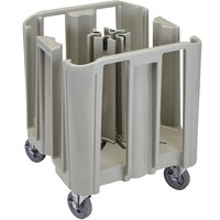 Cambro ADCSC480 S-Series Speckled Gray Compact Adjustable Dish Dolly / Caddy - 4 / 5 Column