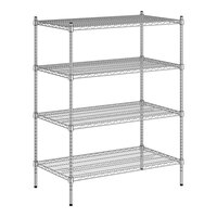 Regency 24" x 42" NSF Chrome 4-Shelf Kit with 54" Posts