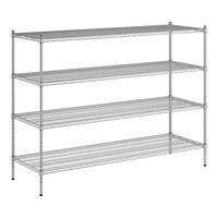 Regency 24" x 72" NSF Chrome 4-Shelf Kit with 54" Posts