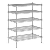Regency 24" x 42" NSF Chrome 5-Shelf Kit with 54" Posts