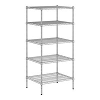 Regency 24" x 30" NSF Chrome Wire 5-Shelf Kit with 64" Posts