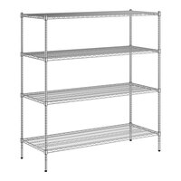 Regency 24" x 60" NSF Chrome Wire 4-Shelf Kit with 64" Posts