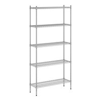 Regency 14" x 42" x 86" NSF Chrome Wire 5-Shelf Kit