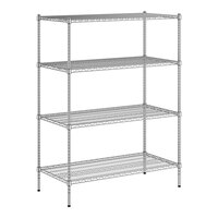 Regency 24" x 48" NSF Chrome Wire 4-Shelf Kit with 64" Posts