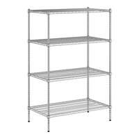 Regency 24" x 42" NSF Chrome Wire 4-Shelf Kit with 64" Posts