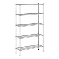 Regency 14" x 42" x 74" NSF Chrome Wire 5-Shelf Kit