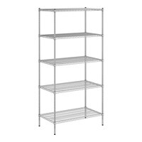 Regency 24" x 42" NSF Chrome Wire 5-Shelf Kit with 86" Posts