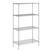 Regency 24" x 48" NSF Chrome Wire 4-Shelf Kit with 86" Posts