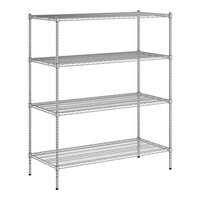 Regency 24" x 54" NSF Chrome Wire 4-Shelf Kit with 64" Posts