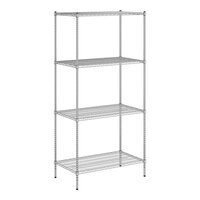 Regency 24" x 42" NSF Chrome Wire 4-Shelf Kit with 86" Posts