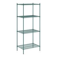 Regency 24" x 36" NSF Green Epoxy 4-Shelf Kit with 86" Posts