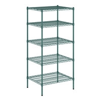 Regency 24" x 30" x 64" NSF Green Epoxy 5-Shelf Kit