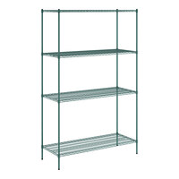 Regency 24" x 60" NSF Green Epoxy 4-Shelf Kit with 96" Posts