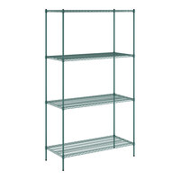 Regency 24" x 54" NSF Green Epoxy 4-Shelf Kit with 96" Posts