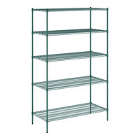 Regency 24" x 54" NSF Green Epoxy 5-Shelf Kit with 86" Posts