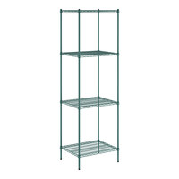 Regency 24" x 30" NSF Green Epoxy 4-Shelf Kit with 96" Posts