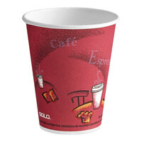 Solo 8 oz. Bistro Single-Sided Poly Paper Hot Cup - 1,000/Case