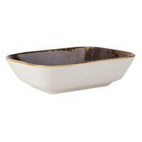 Tuxton TuxTrendz Artisan Geode Mushroom 8 oz. Rectangular China Side Dish - 24/Case