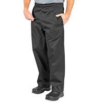 Uncommon Chef 4005C Unisex Black Customizable Classic Chef Pants - S