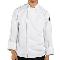 Uncommon Chef Classic Knot 0403 Unisex White Customizable Long Sleeve Chef Coat - L