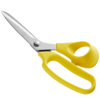 Mercer Culinary M14807YL 3 1/4" Stainless Steel Poultry Shears with TPR Handle